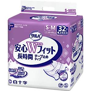 P.Uサルバ 安心Ｗフィット S-Mサイズ 約3回分 32枚入