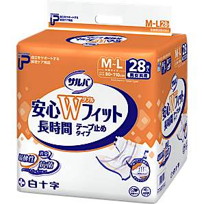 P.Uサルバ 安心Ｗフィット M-Lサイズ 約4回分 28枚入