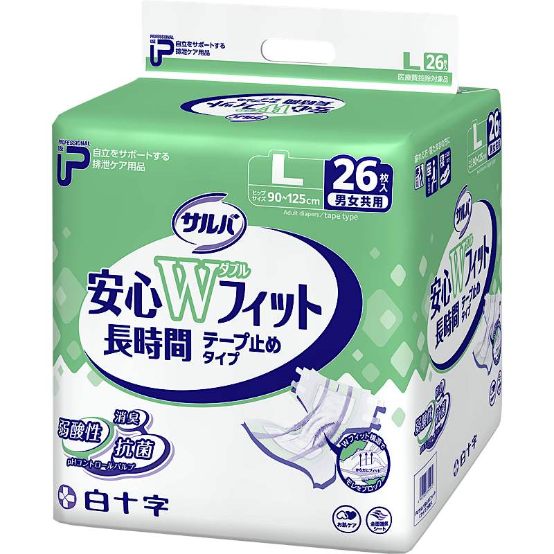 P.Uサルバ 安心Ｗフィット Lサイズ 約4回分 26枚入