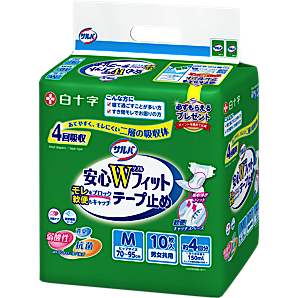 サルバ 安心Ｗフィット Mサイズ 4回吸収 10枚入